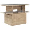 vidaXL Ensemble de canap&eacute; de jardin 6 pcs Beige Poly rotin