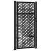 vidaXL Portail de jardin noir 100x200 cm en acier avec croix