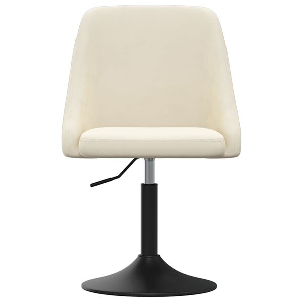 vidaXL Chaise &agrave; manger Cr&egrave;me Velours