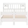 vidaXL Lit biblioth&egrave;que sans matelas blanc 150x200 cm bois pin massif