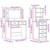 vidaXL Table de Toilette avec tiroir Gris clair 78.5 x 41 x 135 cm