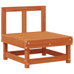 vidaXL Sofa de jardin milieu Pin massif Brun Cir&eacute;