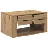 vidaXL Table basse Ch&ecirc;ne artisanal 80 x 50 x 40 cm Bois d'ing&eacute;nierie