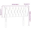 vidaXL T&ecirc;te de lit avec oreilles Noir 103x23x78/88 cm Tissu