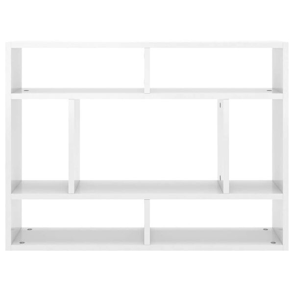 vidaXL Étagère murale Blanc brillant 75x16x55 cm Bois d'ingénierie