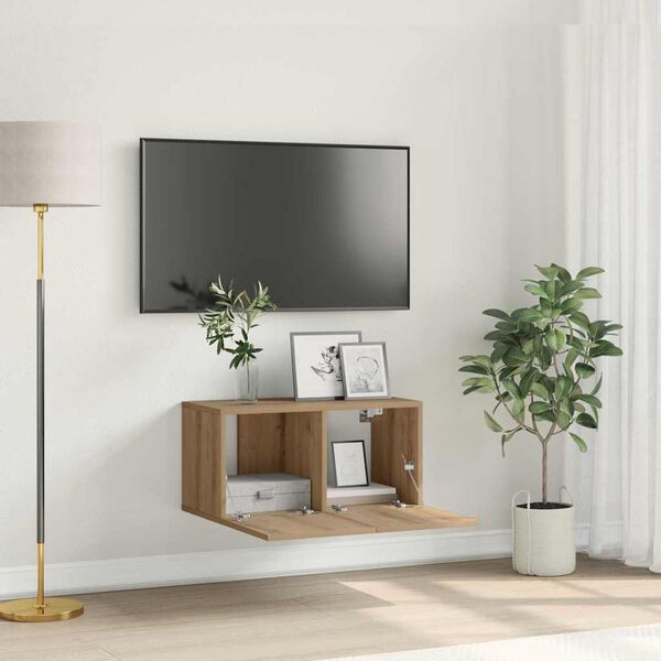 vidaXL Ensemble meuble TV Marron 60 x 30 x 30 cm Bois d'ing&eacute;nierie