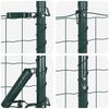 vidaXL Cl&ocirc;ture avec poteau Vert 1,2 x 25 m Acier et PVC