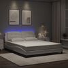 vidaXL Cadre de lit avec LED sans matelas Zadar blanc 160x200 cm