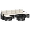 vidaXL Ensemble de canap&eacute; de jardin 8 pc Noir polyrotin