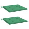 vidaXL Coussins de chaise de jardin lot de 2 vert 50x50x4 cm