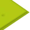 vidaXL Banc Batavia avec coussin vert vif 120 cm Bois de teck massif