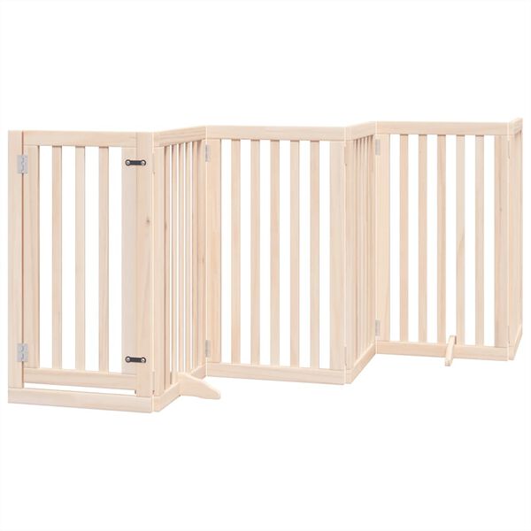 vidaXL Barri&egrave;re pour chien porte pliable 15 panneaux bois de peuplier