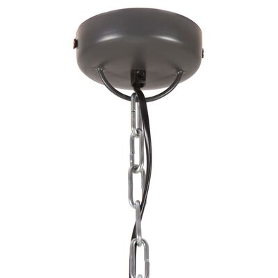 vidaXL Lampe suspendue industrielle Gris Fer et bois solide 45 cm E27