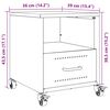 vidaXL Tables de chevet 2 pcs anthracite 36x39x43,5 cm acier