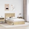 vidaXL Lit de Rangement Ch&ecirc;ne Sonoma 135 x 190 cm Bois d'ing&eacute;nierie