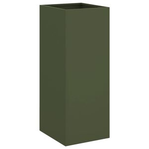 vidaXL Jardini&egrave;re vert olive 32x29x75 cm acier
