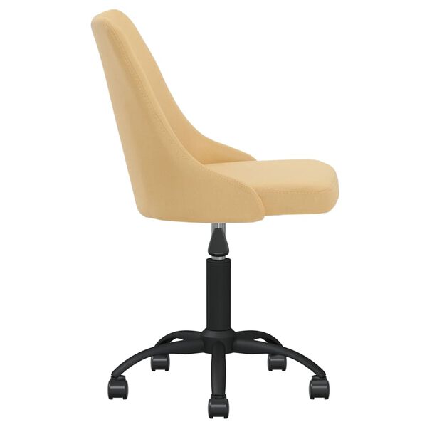 vidaXL Chaise pivotante de salle à manger Jaune Tissu