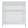 vidaXL Buffet Blanc brillant 70x40,5x75 cm Bois d'ing&eacute;nierie