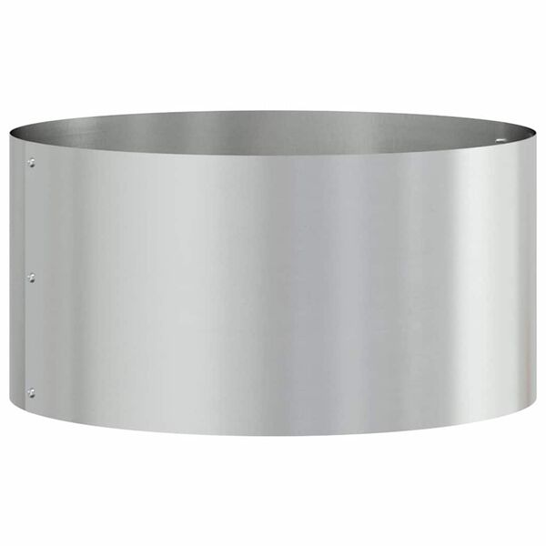 vidaXL Anneau de jardini&egrave;re Argent&eacute; 40 x 40 x 20 cm Acier galvanis&eacute;