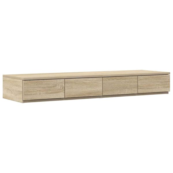 vidaXL Tiroirs de lit avec tiroir Ch&ecirc;ne Sonoma 120 x 36,5 x 16,5 cm