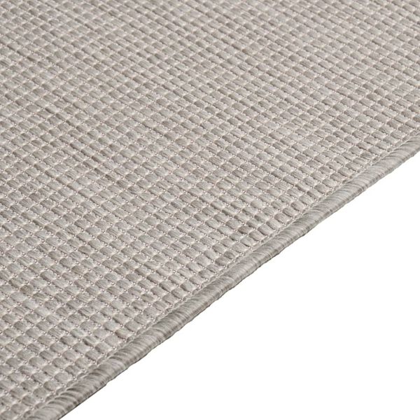 vidaXL Tapis &agrave; tissage plat d'ext&eacute;rieur 160x230 cm gris clair