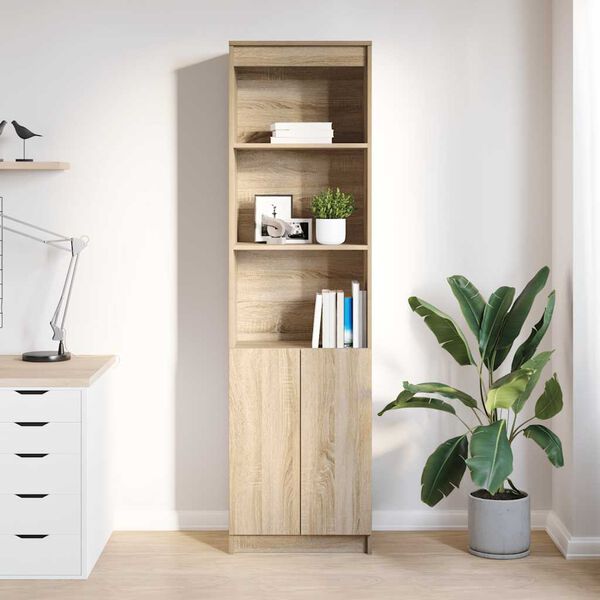 vidaXL Buffet haut ch&ecirc;ne sonoma 50x35x180 cm bois d'ing&eacute;nierie