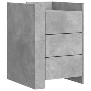 vidaXL Table de chevet gris b&eacute;ton 45x50x65 cm bois d'ing&eacute;nierie