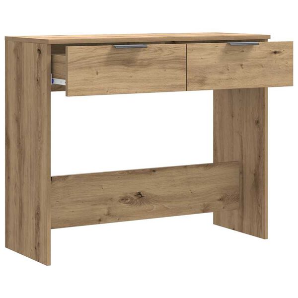 vidaXL Table console ch&ecirc;ne artisanal 90x36x75 cm bois d'ing&eacute;nierie