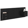 vidaXL T&ecirc;te de lit avec armoire 3 pcs Ch&ecirc;ne noir Bois d'ing&eacute;nierie