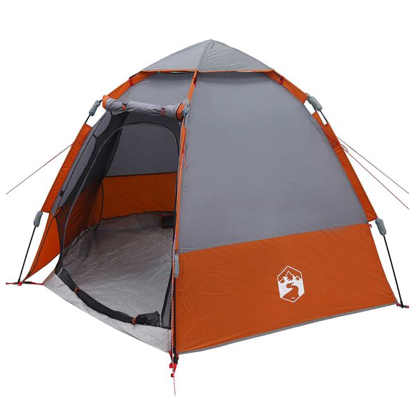 vidaXL Tente Instantan&eacute;e Gris et orange 280 x 280 x 160 cm Acier