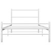 vidaXL Cadre de lit sans matelas blanc m&eacute;tal 90x200 cm