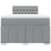 vidaXL Sommier &agrave; lattes de lit et matelas gris clair 120x190 cm tissu