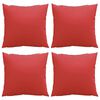 vidaXL Coussins d&eacute;coratifs lot de 4 rouge 60x60 cm tissu
