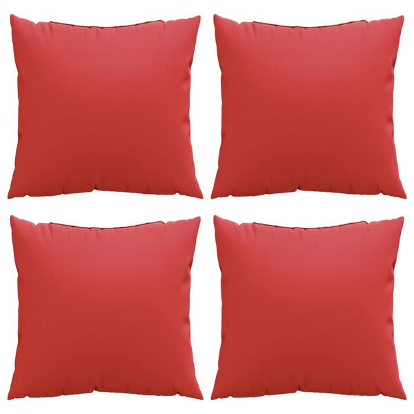 vidaXL Coussins d&eacute;coratifs lot de 4 rouge 60x60 cm tissu