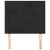 vidaXL T&ecirc;te de lit Noir 80x5x118/128 cm Velours