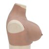 vidaXL Plastron en silicone marron p&acirc;le coupe H