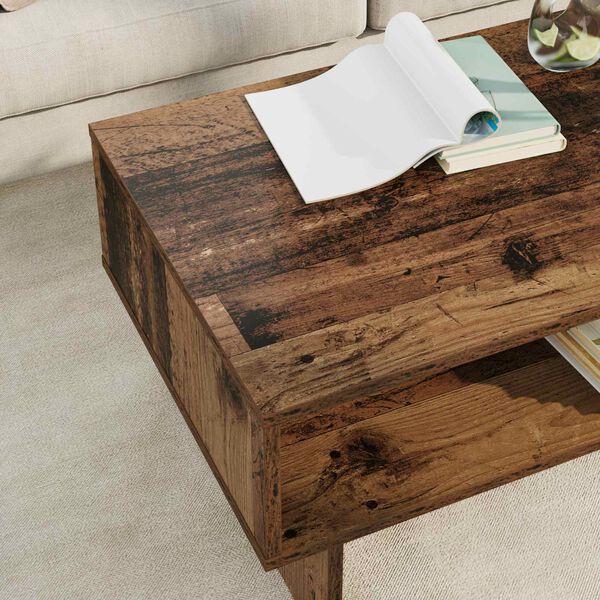 vidaXL Table basse Bois ancien 80 x 46 x 35 cm Bois d'ing&eacute;nierie