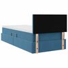 vidaXL Lit de Rangement avec matelas Bleu fonc&eacute; 90 x 200 cm Velours