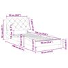 vidaXL Cadre de lit sans matelas bleu 90x190 cm velours