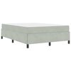 vidaXL Cadre de lit avec matelas Gris clair 140 x 190 cm tissu