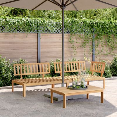 vidaXL Salon palette de jardin 3 pcs bois d'acacia massif