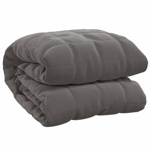 vidaXL Couverture lest&eacute;e Gris 200x200 cm 13 kg Tissu