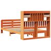 vidaXL Lit biblioth&egrave;que sans matelas cire marron 135x190 cm pin massif