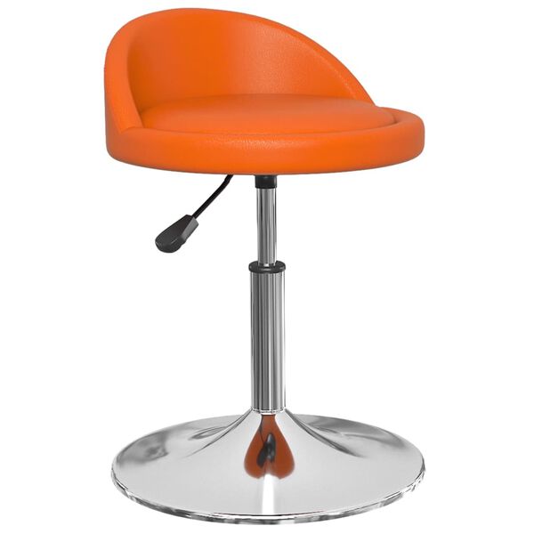 vidaXL Chaises pivotantes &agrave; manger lot de 4 orange similicuir