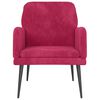 vidaXL Fauteuil Rouge bordeaux 62x79x79 cm Velours