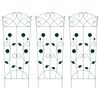 vidaXL Cl&ocirc;ture de jardin 3 pcs Vert 112 x 40 cm Acier