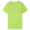 T-shirt pour enfants avec manches courtes vert citron 128