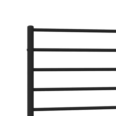 vidaXL Cadre de lit métal sans matelas avec pied de lit noir 107x203cm