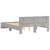 vidaXL Cadre de lit sans matelas sonoma gris 140x200 cm