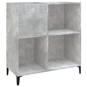 vidaXL Armoire &agrave; disques gris b&eacute;ton 84,5x38x89 cm bois d'ing&eacute;nierie